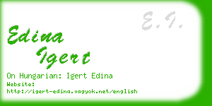 edina igert business card